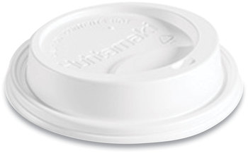 Hot Cup Lids, Fits 10-24 oz Hot Cups, Dome Sipper, White, 1,000/Case.