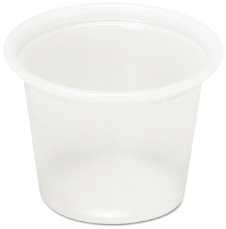 Pactiv Plastic Soufflé Cups, 1 oz, Translucent, 5000/Case