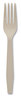 A Picture of product PCT-YPSMFTEC Pactiv EarthChoice® PSM Cutlery, Heavyweight, Fork, 6.88", Tan, 1,000/Carton