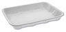 A Picture of product PCT-0TF104D10000 Pactiv Supermarket Meat Tray, #4D, 9.5 x 7 x 1.25, White, 500/Case