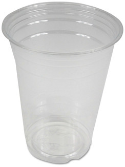 Boardwalk® Clear PET Plastic Cold Cups. 16 oz. 20 Cups/Sleeve, 50 Sleeves/Carton.