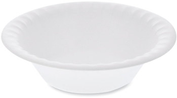 Placesetter® Satin Non-Laminated Foam Tableware. 12 oz. Bowl. White Color, 1,000 Bowls/Case.