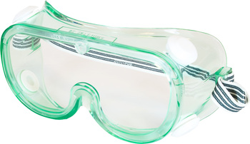 Chemical Impact Goggle with Indirect Ventilation and Anti Fog Lens. Green.
