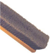 24" Flagged Gray Plastic - Bolt-On Style Floor Brush - Wood Block, 12/Case