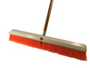 A Picture of product BBP-101924 24" Flagged Orange Border / Stiff Orange Center Plastic Blk Floor Brush, 12/Case