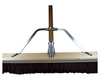 A Picture of product BBP-120724 24" Assembled Maroon Push Broom - Brace - & Bolt-On Handle, 4/Case