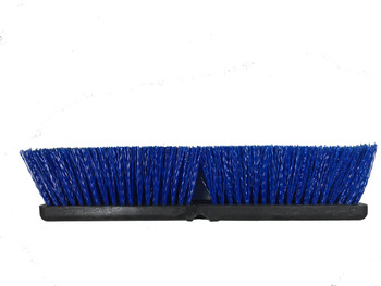 18" Blue Plastic Garage Brush - Black Plastic Block, 12/Case