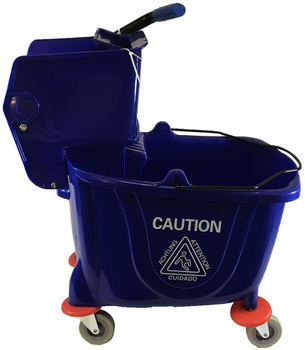 35 Liter Mop Bucket & Side Press Wringer BLUE