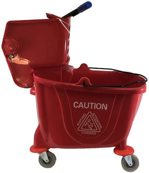 35 Liter Mop Bucket & Side Press Wringer RED