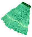 Small Green Blended Looped Wet Mop, 12/Case
