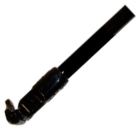 5' Black Plastic Coated Metal Dust Mop Handle w/ Flexible Connector, 12/Case