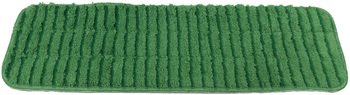 17" Microfiber Pad/Scrubbing Strips - Green, 12/Case