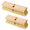 A Picture of product BBP-230214 14" Cream Plastic Deck Scrub, 12/Case