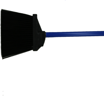 Multi-Angle Lobby Sweep w/ Blue Handle- Black Stiff, 12/Case