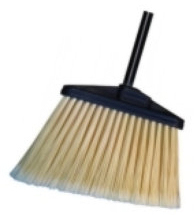 Warehouse Angle Sweep w/ Black Handle- Cream Flagged, 12/Case