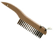 Shoe Handle Wire Scratch Brush w/ Scraper, 12/Case