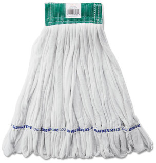 Rubbermaid® Commercial Rough Floor Mop Head, Medium, Cotton/Synthetic, White, 12/Carton