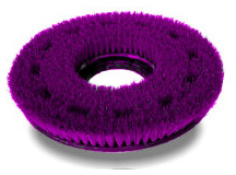 Heavy Duty 46 Grit Nylon Stripping Rotary Floor Brush. 12 in. Purple.