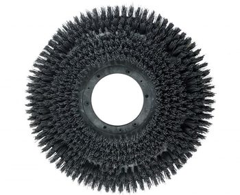 Heavy Duty 120 Grit Nylon Scrubbing Rotary Floor Brush. 15 in. Gray.