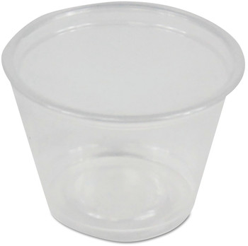 Boardwalk® Soufflé/Portion Cups. 1 oz. Clear. 20 cups/sleeve, 2,500 cups/case.