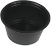 A Picture of product BWK-PRTN2BL Boardwalk® Soufflé/Portion Cups. 2 oz. Black. 20 cups/sleeve, 2,500 cups/case.