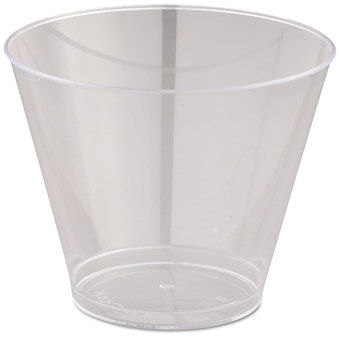 WNA Comet™ Smooth Wall Squat Tumblers. 9 oz. Clear. 25/pack, 20 packs/carton.
