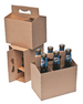A Picture of product 962-009 Kraft Paperboard Bottle Carton Carrier 6-Pack 140 per case.