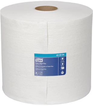 Tork Paper Wiper Plus, Giant Roll, 11.1" x 800 Feet, White, 1 Roll/Case