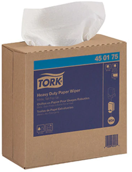 Tork Heavy-Duty Paper Wiper, Pop-Up Box, 9.25" x 16.25", White, 90/Box, 10 Boxes/Case