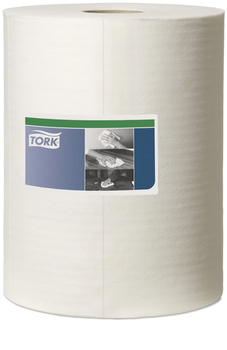Tork Cleaning Cloth, 12.6" x 416.67 Feet, White, 500 Sheets/Roll