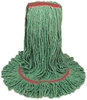 A Picture of product BWK-503GNNB Boardwalk® Mop Head, Premium Standard Head, Cotton/Rayon Fiber, Large, Green, 12/Case