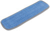 A Picture of product BWK-MFM185BCF Boardwalk® Microfiber Mop Head, Blue, 18 x 5, Split Microfiber, Hook & Loop Back, 12/Case