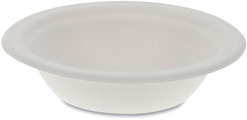 Pactiv EarthChoice® Compostable Fiber-Blend Bagasse Dinnerware, Bowl, 6.38 Diameter, 12 oz, Natural, 1,000/Carton
