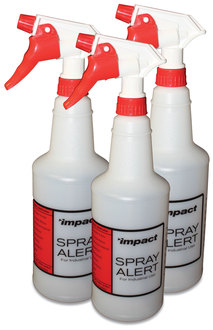 Impact® Spray Alert System, 32 oz, Natural with White/White Sprayer, 3/Pack, 24 Packs/Case
