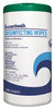 A Picture of product BWK-454W75 Boardwalk® Disinfecting Wipes, 8 x 7, Fresh Scent, 75/Canister, 6 Canisters/Case