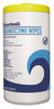A Picture of product BWK-455W75 Boardwalk® Disinfecting Wipes, 8 x 7, Lemon Scent, 75/Canister, 6 Canisters/Case.