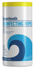 A Picture of product BWK-455W35 Boardwalk® Disinfecting Wipes, 8 x 7, Lemon Scent, 35/Canister, 12 Canisters/Case