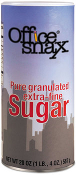 Office Snax® Sugar Canister of Sugar, 20 oz. Size, 24/Case