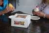 A Picture of product 251-213 SCT® Paperboard Window Bakery Boxes. 18 X 4 X 3 1/2 in. White. 200 boxes/case.