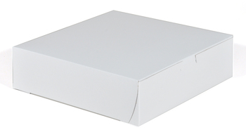 SCT® White Non-Window Bakery Box,  9w x 9d x 2 1/2h, White, 250/Carton