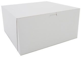 SCT® White Non-Window Bakery Box,  White, Paperboard, 12 x 12 x 6, 50/Case