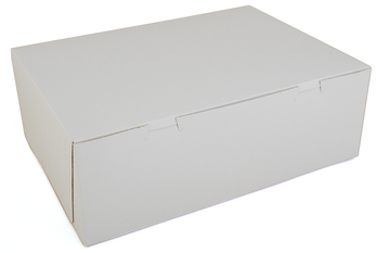SCT® Non-Window Bakery Boxes for 1/4 Sheet Cakes. 14-1/2 X 10-1/2 X 5 in. White. 100/case.