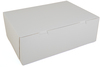 A Picture of product 974-242 SCT® Non-Window Bakery Boxes for 1/4 Sheet Cakes. 14-1/2 X 10-1/2 X 5 in. White. 100/case.