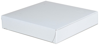 Southern Champion Tray 1-Piece Paperboard Pizza Box with Lock Corners. 8 X 8 X 1.5 in. White. 100 boxes/case.