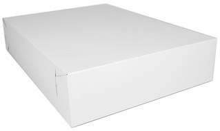 Bakery Box.  2-Piece, Full Telescoping Top.  19-1/2" x 14" x 4".  1/2 Sheet Cake, 100/Case
