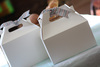 A Picture of product 971-374 SCT® Carryout Barn Boxes. 8 7/8 X 5 X 3 1/2 in. White. 250/Carton.