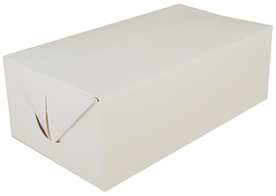 Carry-Out Box.  1-Piece, Lunch Fast Top.  8-7/8" x 4-7/8" x 3-1/16".  White Color, 400/Case