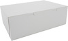A Picture of product 969-703 SCT® Non-Window Bakery Boxes for 1/4 Sheet Cakes. 15 X 11 X 5 in. White. 100/case.