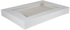 A Picture of product 969-759 White Window Bakery Boxes, Bakery Box Top Only, Use with Bottom #1190 and #1192.  26-1/2 x 18-5/8 x 3, 50/Case