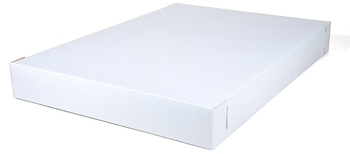 White Non-Window Bakery Boxes, Top Piece, Use with #1190, 26.5" x 18.625" x 3", Holds Full Sheet Cake, 50/Case